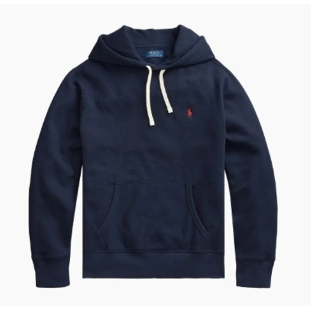Polo Ralph‎ Lauren Mens 2XLB Navy Blue Fleece Hoodie Red Pony NWT